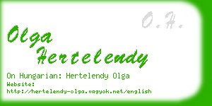 olga hertelendy business card